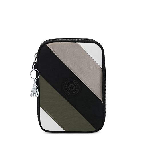 Kipling 100 Pens Pencil Case  Black Mix Block  6 L X 8 25 H X 2 D