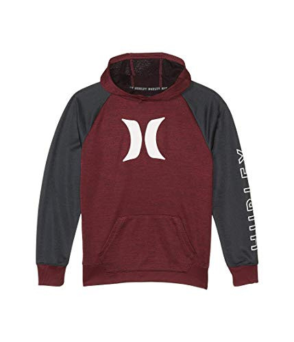 Hurley Boys  Solar Pullover Hoodie  Deep Maroon Heather  L