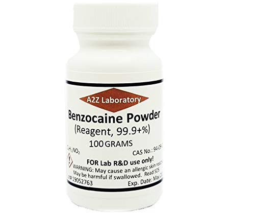 Benzocaine  Powdr Crystals  99 99  High Purity  100 Grams  Same Day Ship