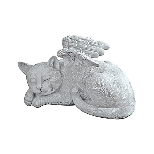 Design Toscano Cat Angel Pet Memorial Grave Marker Tribute Statue, 10 Inch, Polyresin, Stone Finish Design Toscano Cat Angel Pet Memorial Grave Marker Tribute Statue, 10 Inch, Polyresin, Stone Finish