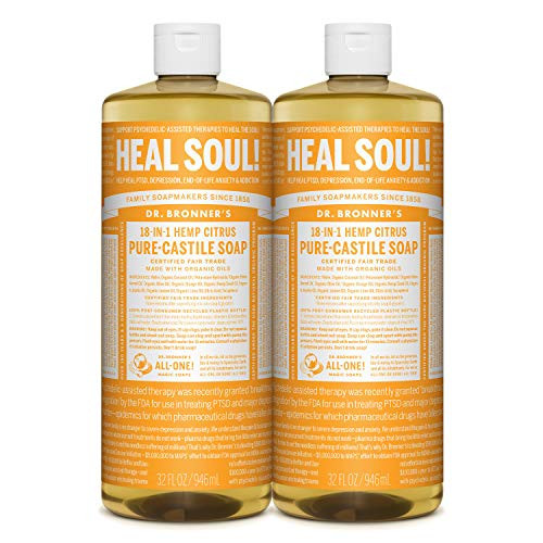 Dr  Bronners   Pure Castile Liquid Soap  Citrus  32 Ounce  2 Pack