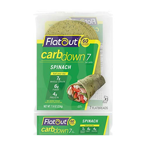 Flatout CarbDown  Spinach  4 Packs of 7 Flatbreads