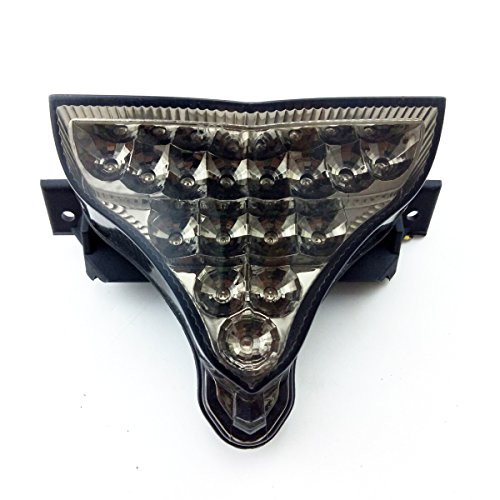 PACASK Motorcycle Integrated LED Tail Light Turn Signals for Yamaha YZF R1 2009 2014 smoke