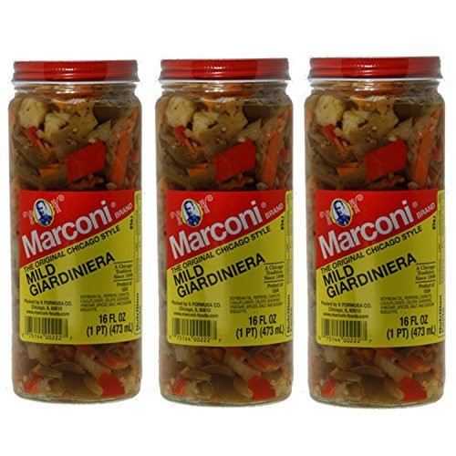 Marconi the Original Chicago Style Mild Giardiniera 16 Oz  3pack  by Marconi