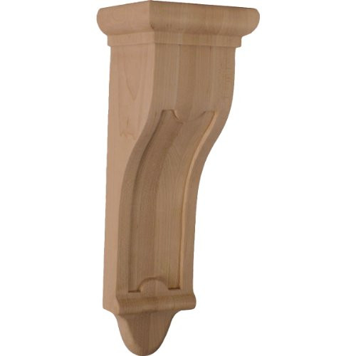 Ekena Millwork COR04X04X12ARRW 4 Inch W x 4 Inch D x 12 Inch H Arts and Crafts Corbel  Rubberwood
