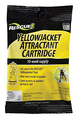 RESCUE Yellowjacket Attractant Cartridge  YJTC   Compatible Reusable Yellowjacket Trap   Outdoor Spring to Fall  10 Week Supply  Pack of 6