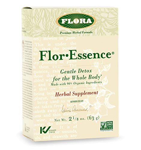 Flora FlorEssence Detox Dry Tea Blend  All Natural Gentle Daily Herbal Cleanse  90 Organic Ingredients  2 2 Ounce