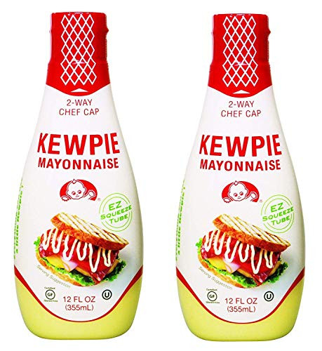 Kewpie Mayonnaise   Japanese Mayo Sandwich Spread Squeeze Bottle   12 Ounces   PACK OF 6