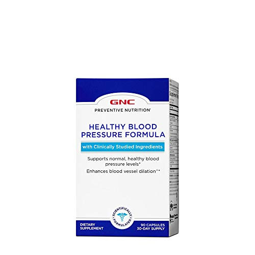 GNC Preventive Nutrition Healthy Blood Pressure Formula  90 Capsules  Supports Normal  Healthy Blood Pressure Levels