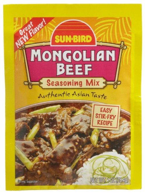 Sun Bird Seasoning Mix  Mongolian Beef  1 Ounce Packets  Pack of 24