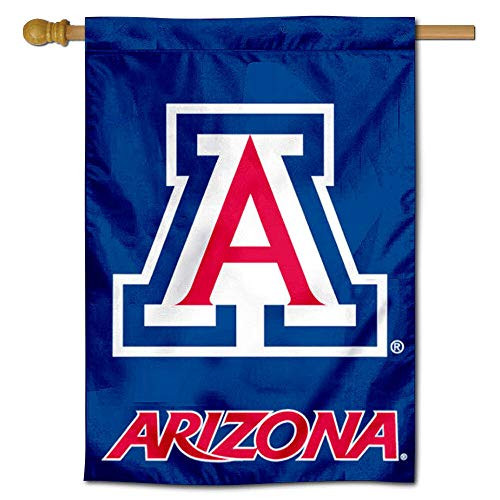College Flags   Banners Co  University of Arizona Blue 28  x 40  Two Sided House Flag
