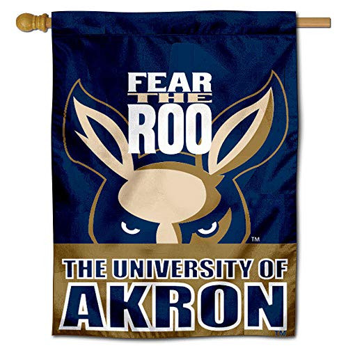 College Flags   Banners Co  Akron Zips Banner House Flag