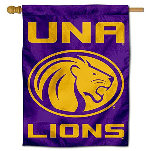 College Flags   Banners Co  North Alabama UNA Lions Banner House Flag