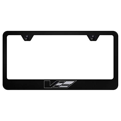 Au Tomotive Gold INC License Plate Frame for Cadillac V Stainless Steel Black LF CADV EB Au Tomotive Gold INC License Plate Frame for Cadillac V Stainless Steel Black LF CADV EB
