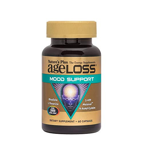 NaturesPlus AgeLoss Mood Support   60 Vegetarian Capsules   Anti Aging Stress Reliever   Mood Booster  Antioxidant  Anti Inflammatory   Gluten Free   30 Servings