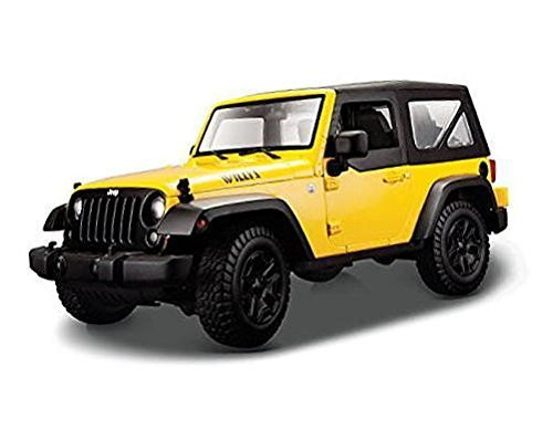 2014 Jeep Wrangler Willys MAISTO SPECIAL EDITION Diecast 1 18 Scale Yellow w Black top