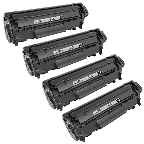Speedy Inks Compatible Toner Cartridge Replacement for HP 12A  Black  4 Pack