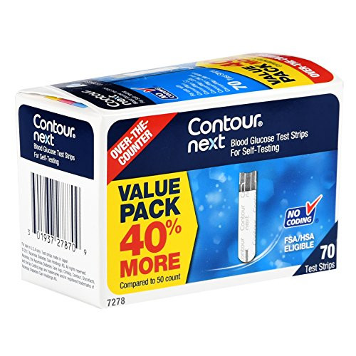 Contour Next 7278 Blood Glucose Test Strips (Pack of 70)