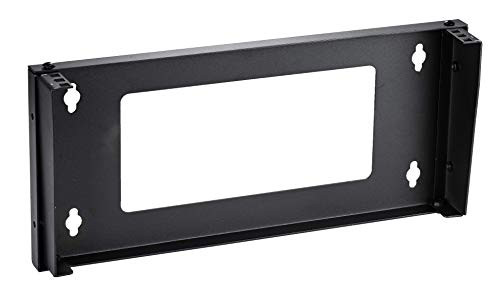 KENUCO 19 Inch Steel Vertical Rack and Wall Mountable Server Rack Mount  Black 1U