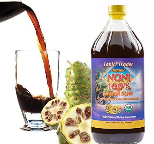 Tahiti Trader Organic Noni 100 Island Style Juice 32 oz  1 Pack    Noni Juice Organic Pure Noni Juice   Organic Noni Juice Tahiti   Juice Noni Tahiti Juice   High Potency   Morinda Citrifolia