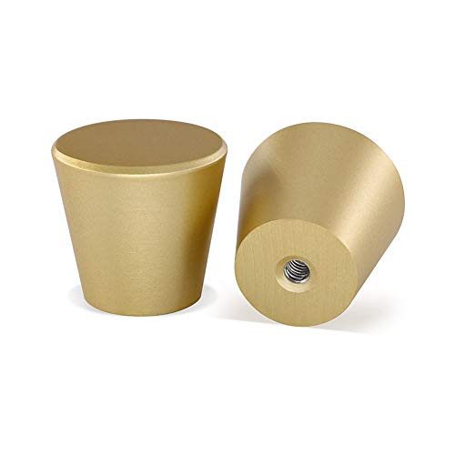 homdiy Brushed Brass Cabinet Knobs Gold Drawer Knobs b LS745GD Solid Round Cabinet Knobs Kitchen Cabinet Hardware Knobs for Dresser Drawers  25 Pack