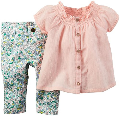 Carter s Baby Girl Collection 2pc Pink Floral Jegging  New Born