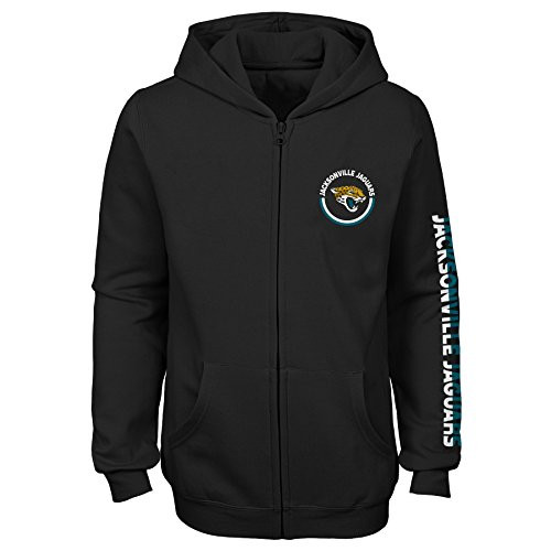 NFL Jacksonville Jaguars Girls Outerstuff Brilliant Full Zip Fleece Hoodie Youth Large 14 Black NFL Jacksonville Jaguars Girls Outerstuff Brilliant Full Zip Fleece Hoodie Youth Large 14 Black