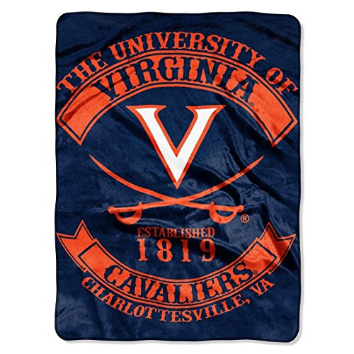 Virginia Cavaliers  Rebel  Raschel Throw Blanket  60  x 80