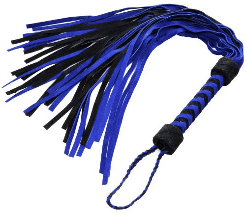 Strict Leather Black and Blue Suede Flogger