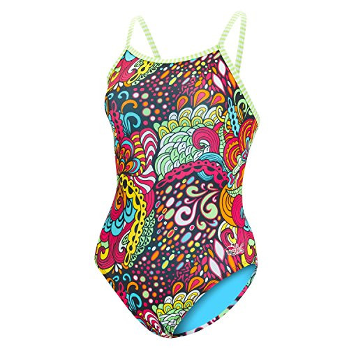 Dolfin Women s Uglies Double Strap Back One Piece Swimsuit  Looking Glass  30