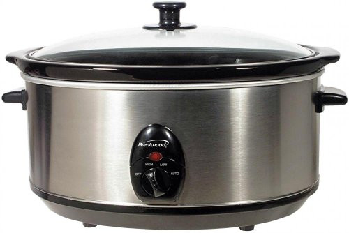 Brentwood SC-150S 7-Quart Slow Cooker (6.5 Liters Capacity)