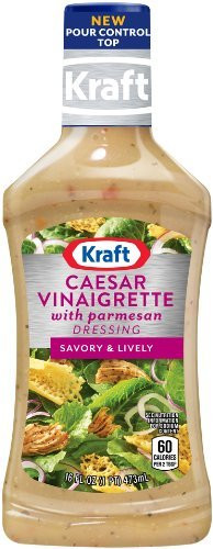 Kraft Caesar Vinaigrette with Parmesan Dressing   Marinade  16 Ounce Plastic Bottles  Pack of 6  by Kraft Brand Dressing