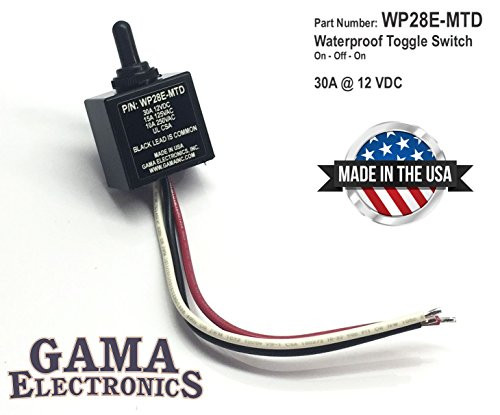 GAMA Electronics Waterproof 3 Position On Off On Toggle Switch