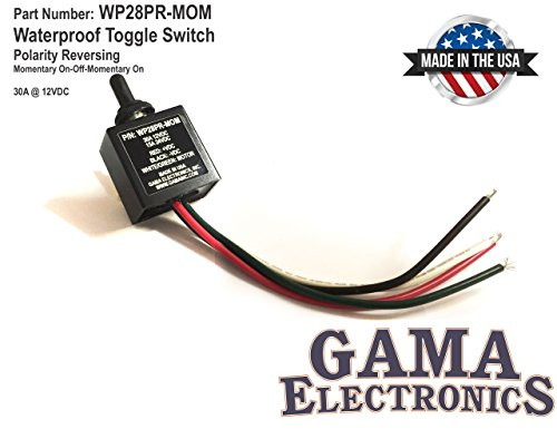 GAMA Electronics Waterproof 3 Position On Off On Toggle Switch Reverse Polarity DC Motor Control  Momentary