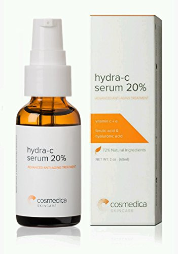 VITAMIN C SERUM 20  Vitamin C E   Ferulic Acid   Hyaluronic Acid Serum  72 Natural Extracts and Organic Ingredients  Best Anti Aging Serum   Hydra C Serum  2 Ounce  2 ounce