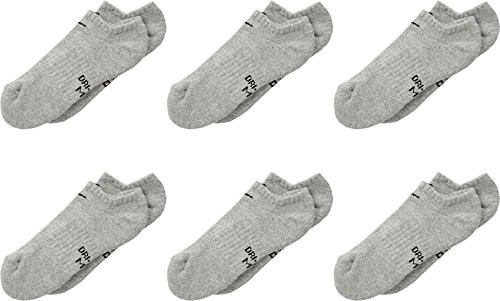 Nike Kids  Everyday Cushioned No Show Socks  6 Pair   Dark Grey Heather Black  Medium
