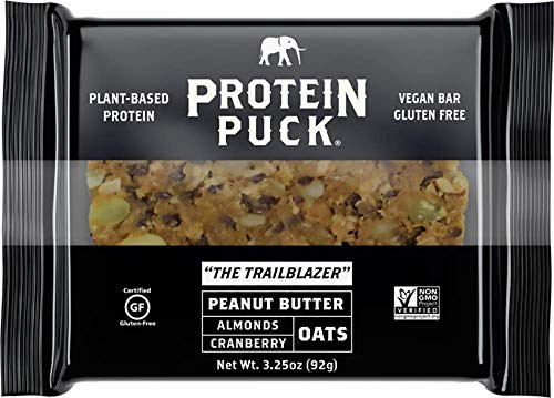 Protein Puck Bar  Original Peanut Butter Flavor  Gluten Free  Vegan  Non GMO  Fiber Rich  Non Dairy  16ct Case