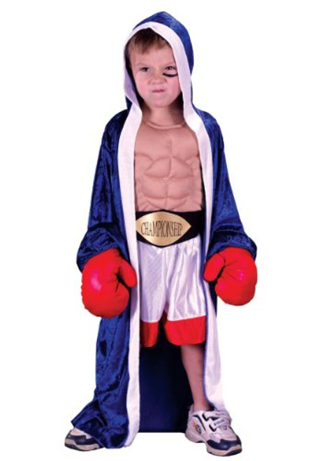 Child Lil  Champ Boxer Costume Small  4 6  Blue