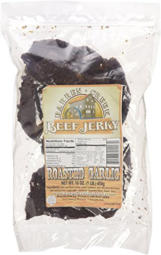 Roasted Garlic Beef Jerky From Barren Creek Beef Jerky  Big 1 Pound Bag  Full of the Great Beef Jerky Flavor You Expect From Barren Creek Beef Jerky  Try Some Today  
