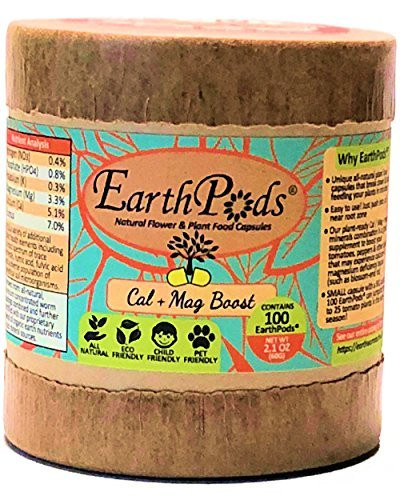 EarthPods Premium Cal Mag Plus Plant Food  Easy Organic Fertilizer Spikes  100 Count  Stop Blossom End Rot  Great on Roses  Tomatoes  Peppers  Eggplants  Vegetable Garden  Ecofriendly