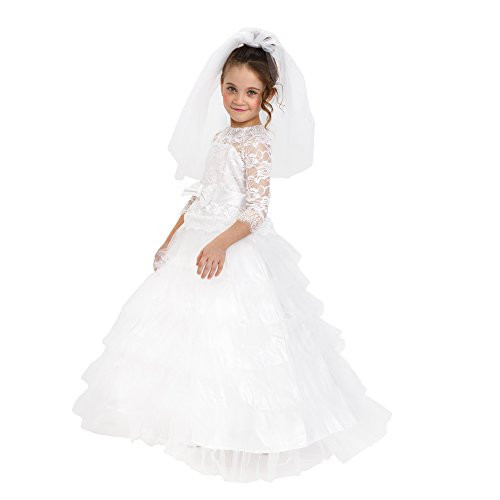 Dress Up America Bride Costume  Dreamy Bridal Dress With Wedding Veil For Girls