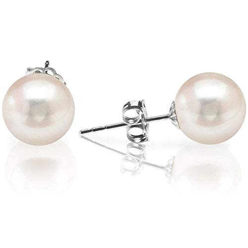PAVOI 14K White Gold AAA Handpicked Round Freshwater Cultured White Pearl Earring Pearl Earrings for Women 6mm PAVOI 14K White Gold AAA Handpicked Round Freshwater Cultured White Pearl Earring Pearl Earrings for Women 6mm