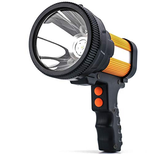 Rechargeable spotlight Spot lights hand held large flashlight 6000 lumens handheld spotlight Lightweight and Super bright flashlight