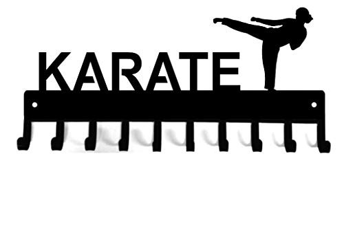 Karate Female Side Kick Medal Hanger Rack   Belt Hanger   Made in The USA