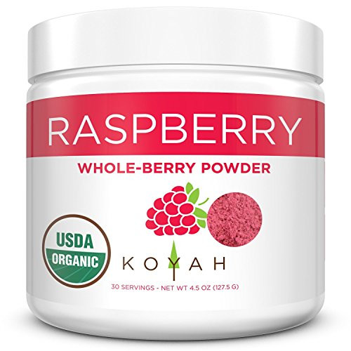 KOYAH   Organic Freeze dried Raspberry Powder  Equivalent to 450 Raspberries   Whole Berry Powder  Raw