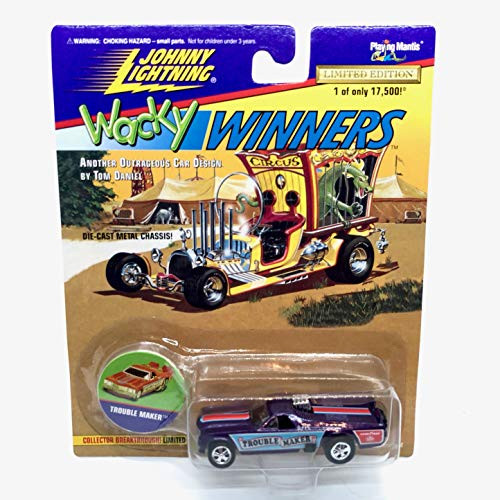 Johnny Lightning Trouble Maker  Purple  Tom Daniel Wacky Winners Series 1 Limited Edition 1996 Playing Mantis 1 64 Scale Die Cast Vehicle  1 of only 17 500