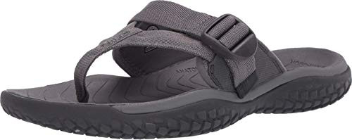 KEEN Men s Solr Toe Post Flip Flop Water Sandal Shoe  Steel Grey Magnet  9