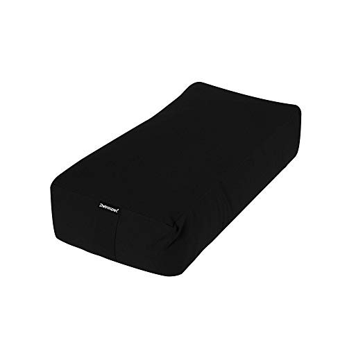 Retrospec Sequoia Yoga Bolster  Includes Machine Washable Cotton Cover and Cary Handle  Round   Rectangular  Black