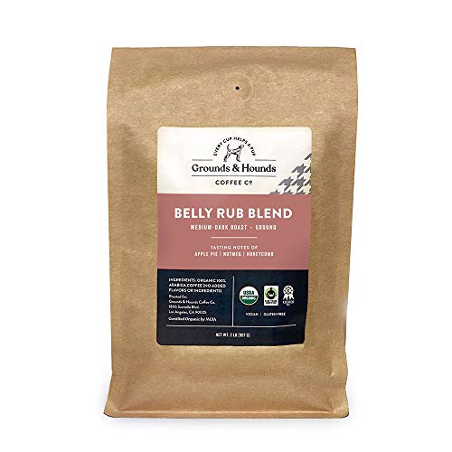 Grounds   Hounds Belly Rub Blend 2 LB  Medium Dark Roast   100 Fair Trade   Organic Ground Coffee   100 Arabica Small Batch Roasted   Medium Dark Roast  Ground