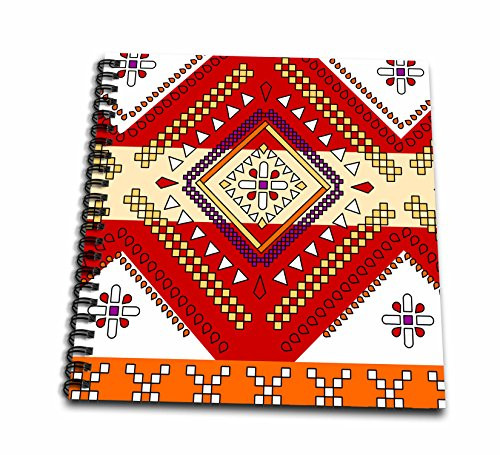 3dRose db_165802_1 Aztec Andes Tribal Diamond Pattern Red And Orange Drawing Book, 8" x 8" 3dRose db_165802_1 Aztec Andes Tribal Diamond Pattern Red And Orange Drawing Book, 8" x 8"